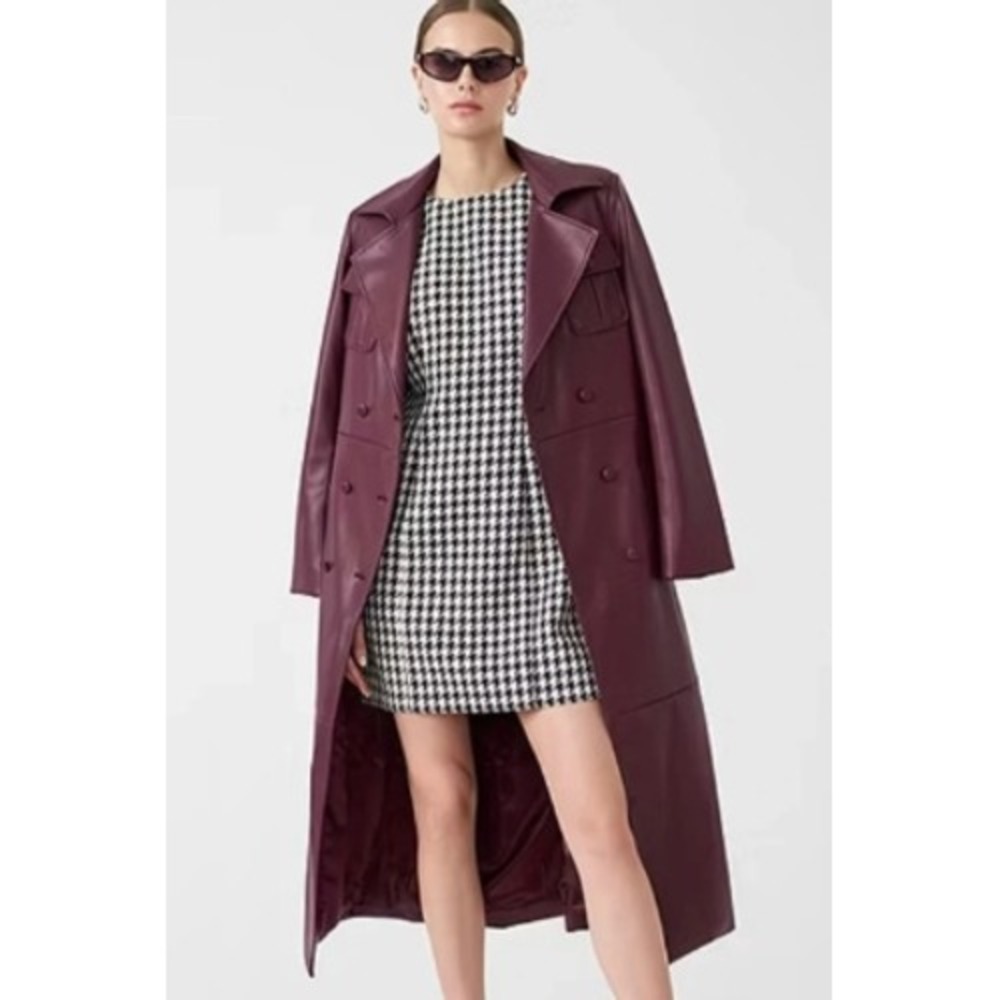 Rebecca Minkoff Black Alabaster Houndstooth Mini Dress Preppy‎ Tweed Large